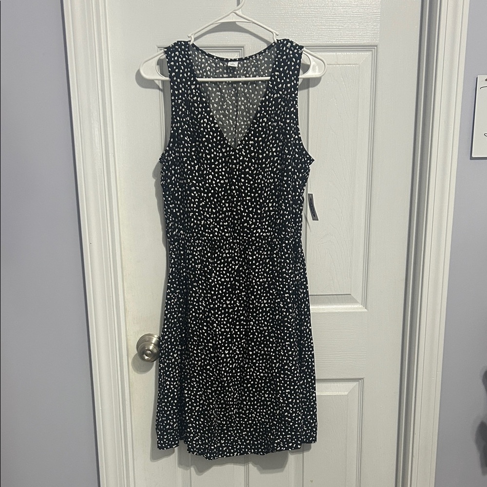 Old Navy Black and White Patterned Mini Dress